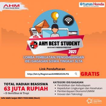 Yok Buat Pelajar Ikuti Program AHM Best Student 2021